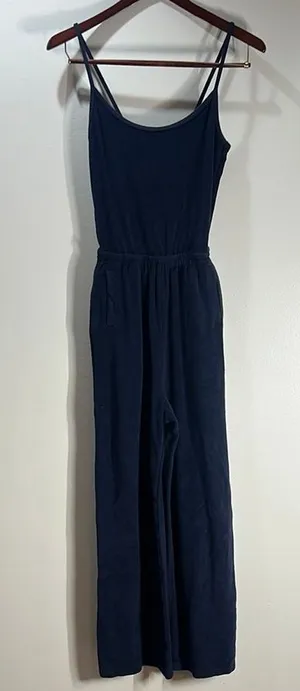 OFFLINE By Aerie Summer Lights Terry Jumpsuit Navy Blue Size Smal thumbnail 1