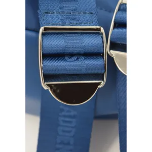 Steve Madden Royal Blue Quilted Nylon‎ Mini Backpack Logo Straps Silver Hardware thumbnail 9