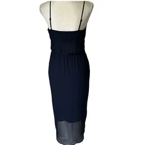 H&M Navy Blue Cocktail Dress Size 8 thumbnail 4