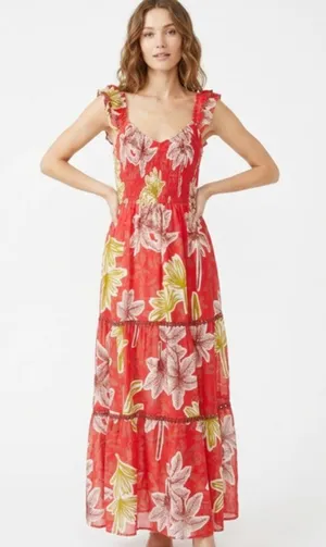 NWT! Band of the free Floral V neck maxi dress Size M thumbnail 1