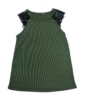 SHEIN Olive Green Ribbed Crewneck Tank size small thumbnail 1