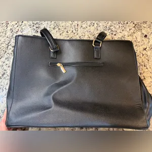 Black Laptop Shoulder Bag, 15.6" thumbnail 8