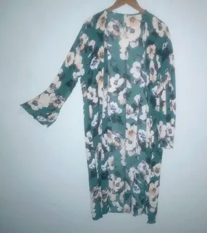 PinkBlush M Forest Green Floral Duster thumbnail 1