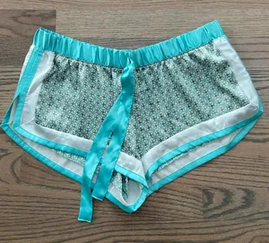 Victoria's Secret Blue Satin Pajama Shorts thumbnail 1