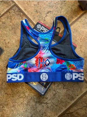NWT *Bundle of 2* PSD Microfiber Blend Sports Bra Harley Quinn/Ice Chains sz S thumbnail 4