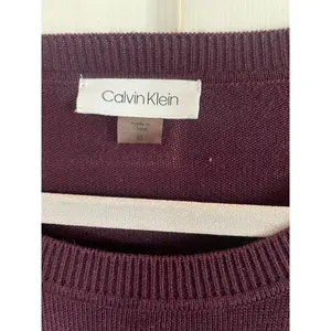 Calvin Klein Women's Puff-Sleeve Sweater Dress. Size XL. Eggplant thumbnail 8