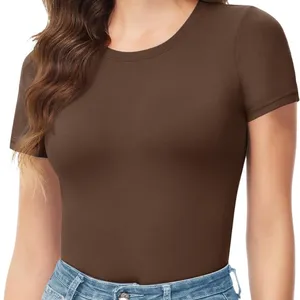 Short Sleeve Brown Bodysuit Size XL thumbnail 1