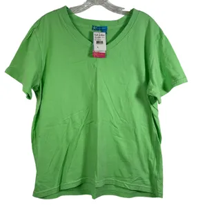 Fresh Produce Laguna V-Neck T-Shirt Meadow Green Cotton USA‎ XL thumbnail 1