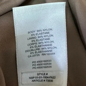 Aritzia Babaton Tan Square Neck Chic Long Sleeve One Piece Bodysuit Top Size S thumbnail 4