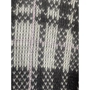 Arielle Vintage Floral Plaid Sweater Womens Size Large Gray Knit Y2K USA thumbnail 2