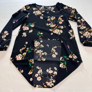 Lulus Herbaceous Babe Navy Floral Print‎ Long Sleeve Shift Dress MEDIUM thumbnail 8