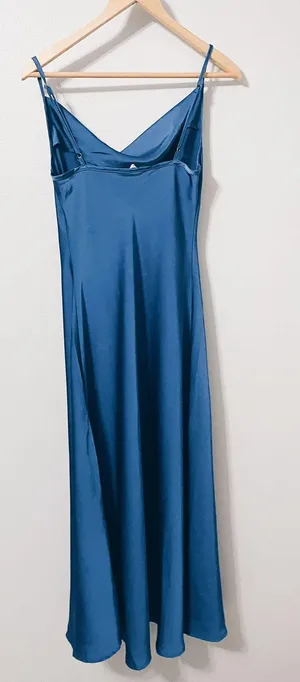 Blue Silky Dress thumbnail 2