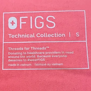 FIGS Neon Pink Casma Three-Pocket Scrub Top - size small thumbnail 3