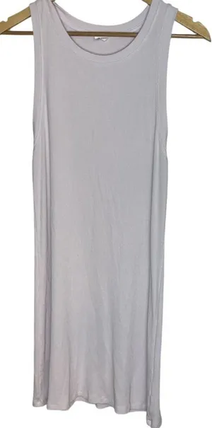 5/$25 Wilfred Free Women's L Tank Top Dress Sleeveless Ribbed Pale Pink Summer‎ thumbnail 1