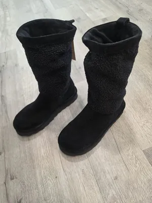 Bearpaw NWT Snuggle Murphy Platform Lo Boots Black Size 11W WIDE sherpa suede thumbnail 12