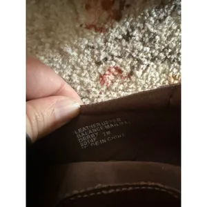 Earth Origins Derby Brown Leather Ruched Block Heel‎ Loafers Womens 7M thumbnail 8