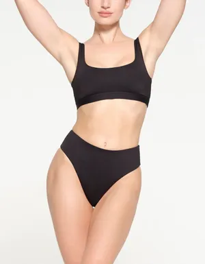Skims Swim Mid Waist Bottom Size Small Onyx thumbnail 1