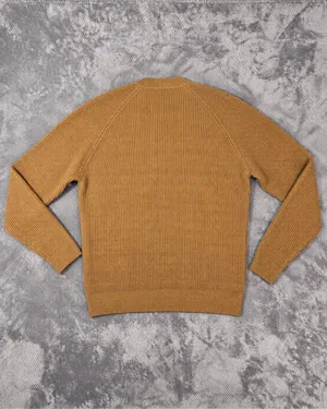 Peter Millar Collection M Wool Cashmere Sweater Brown Crewneck England Waffle Kn thumbnail 4
