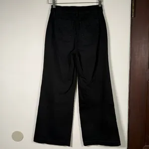 EVEREVE Black Stretch Cotton Blend Chino Wide Leg Pants | Size 24 thumbnail 3