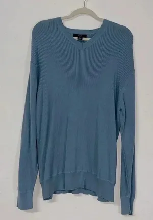 Imperfect Y2K vintage sweater 2002 Gap XXL‎ 100% cotton vneck ribbed XXL sweater thumbnail 1