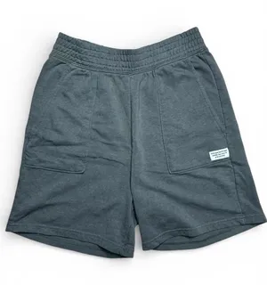 Divided Wide Leg Loose Fit Smocked Sweat Shorts Dark Heather Grey Size Small thumbnail 1