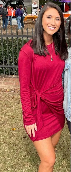 Amazon Red/Garnet Wrap Dress Mini thumbnail 1