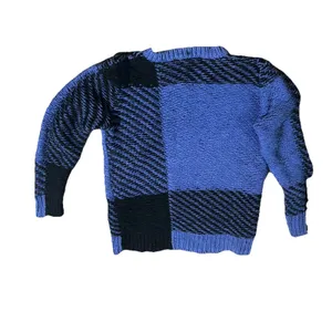 RAG & BONE Blue Black Chunky Knit Sweater XS Crewneck Pullover Wool Blend Cozy thumbnail 9
