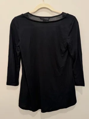 Armani Exchange‎ Black Studded Henley Tunic Top NWT Size Small thumbnail 5