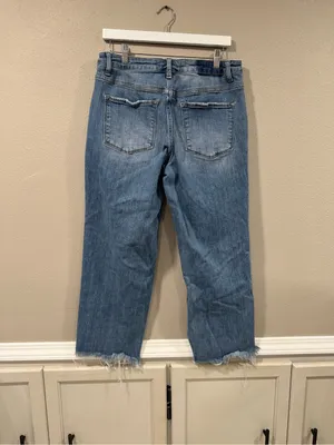 Vervet Boyfriend Jean Blue Distressed Straight Jeans thumbnail 3
