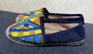 Sam Edelman MARIS Navy Blue Suede Beaded Espadrille Loafers Size 7 thumbnail 1