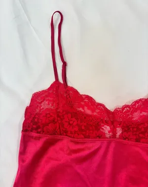 Y2K Dreamgirl Satin Lace Slip Dress thumbnail 3