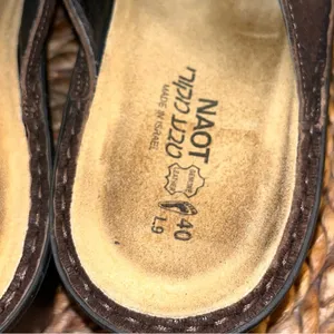 NAOT Avignon Everyday Clog Luggage Brown / Mine Brown Leather Strap 9 EXC COND thumbnail 7