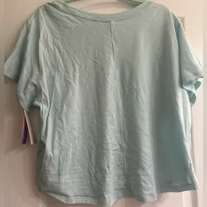 Stars Above Light Blue Aqua Short Sleeve Top & Lounge Pajama Shorts Set- size XL thumbnail 6