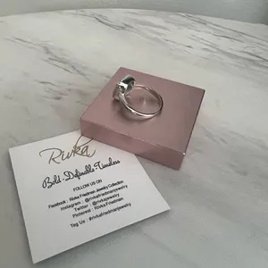 RIVKA FRIEDMAN Twisted Bezel Pavé CZ Ring, Silver Rhodium Plated, Size 6,‎ NWT thumbnail 6
