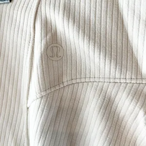 Lululemon Ribbed Softstreme Zip-Leg High-Rise Cropped Pants 25" Bone Cream 4 thumbnail 7