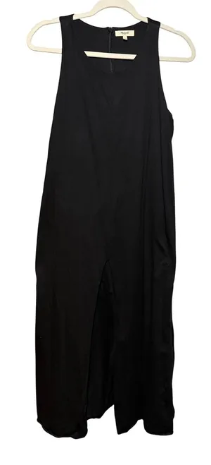 Madewll Black 100% Cotton Sleeveless Midi Dress sz 8‎ thumbnail 1