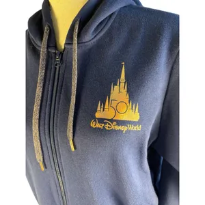 Disney Walt Disney World 50th Women's L Full Zip Hooded Graphic Fleece Hoodie thumbnail 5