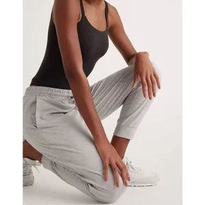 ✨Quince SuperSoft Fleece Joggers Heather Grey Sz Large Pants✨ thumbnail 3