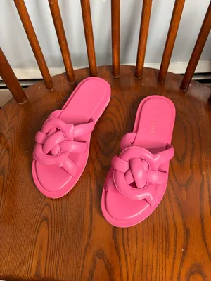 COACH Georgie Knotted Slide Sandals Petunia Pink Sz 7 thumbnail 2