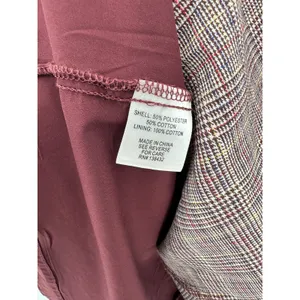 Modcloth A-Line‎ Dress Small Maroon Plaid Sleeveless Pockets Academia Clueless thumbnail 7