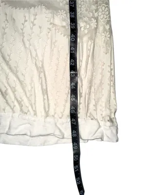Farm Rio Solana Ivory Lacer Cut Bell Sleeve Midi Dress SMALL thumbnail 8