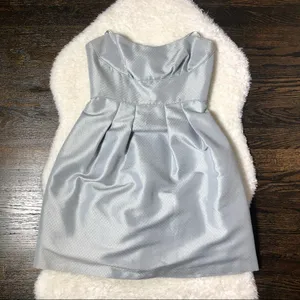 BCBG Max Azria Silver Gray Strapless Dress thumbnail 1