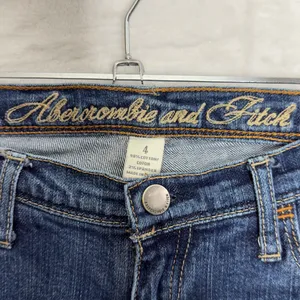 Abercrombie and Fitch Y2K Jeans Skinny Leg Zipper Low Rise Medium Wash Size‎ 4 thumbnail 5