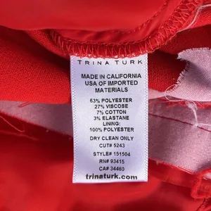 Trina Turk pants tomato red wide leg women size 2 thumbnail 6