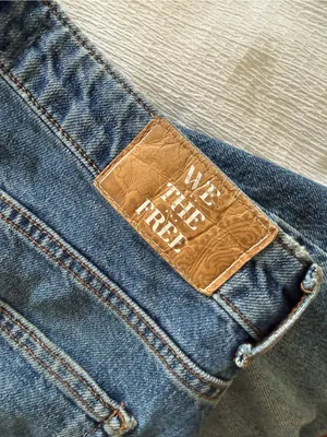 Free People Barrel Leg Baggy Oversized Jeans Medium Blue Wash Size 28 thumbnail 9
