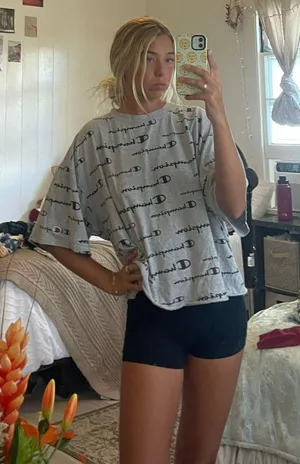 Gray Oversized Tee thumbnail 1