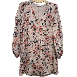 Parker Floral Pullover Long Sleeve Mini Dress Xs thumbnail 2