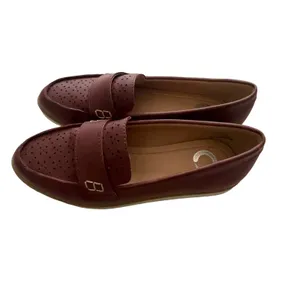 Journee Collection Women's Size 7 Red Faux Leather Slip On Loafer‎ Flat Shoes thumbnail 4