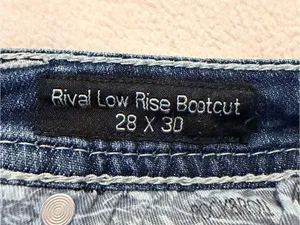 Women's Rock&Roll Low Rise Blue Bootcut Jeans thumbnail 5