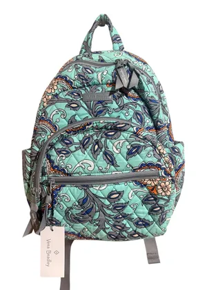 Vera Bradley Essential Compact Backpack Women OS Fan Flowers New Quilted‎ Cotton thumbnail 1